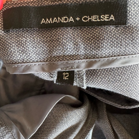 Amanda + Chelsea Blue Gray Feminine Suit Blazer & Pants Sz 12 & 14 Near New! - Picture 2 of 9